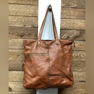 Boho Studded Genuine Leather Tote – Anthropologie / Free People Style